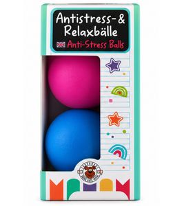 2er Pack Trendhaus ABC Champions Antistress- & Relaxbälle 2er-Set – Stressbälle zum Kneten und Drücken **B-Ware – geprüft** Blau/Lila
