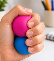 Trendhaus ABC Champions Anti-Stress & Relaxation Balls (2-Pack) – Squeeze and Knead Balls **B-Stock – Inspected** Blue/Purple