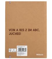folia ABC Sammelmappe DIN A3 – Zeichenmappe aus Kraftkarton mit Gummiband **B-Ware – geprüft** Braun/Bunt