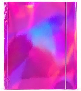 folia Basteln 1 Schule Sammelmappe DIN A3 – Holografische Zeichenmappe mit Gummibandverschluss **B-Ware – geprüft** Pink