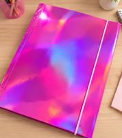 folia Basteln 1 Schule Sammelmappe DIN A3 – Holografische Zeichenmappe mit Gummibandverschluss **B-Ware – geprüft** Pink