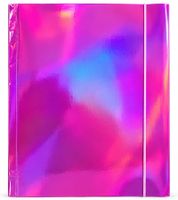 folia Basteln 1 Schule Sammelmappe DIN A3 – Holografische Zeichenmappe mit Gummibandverschluss **B-Ware – geprüft** Pink