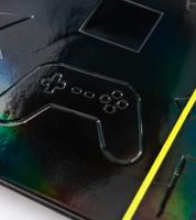folia Game On Sammelmappe DIN A3 – Glänzende Zeichenmappe mit Gaming-Motiven und Gummibandverschluss **B-Ware – geprüft** Schwarz