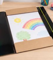 folia Game On Sammelmappe DIN A3 – Glänzende Zeichenmappe mit Gaming-Motiven und Gummibandverschluss **B-Ware – geprüft** Schwarz