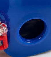 Casco para aperitivos de fútbol americano – Set de 4 piezas para patatas fritas, salsas y dulces – Azul/Rojo/Blanco