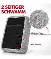 Set da 2 pezzi WALSER: guanto e spugna in microfibra per auto e casa **Articolo di seconda scelta (B-Ware) – controllato** – Multicolore