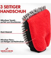 Set da 2 pezzi WALSER: guanto e spugna in microfibra per auto e casa **Articolo di seconda scelta (B-Ware) – controllato** – Multicolore