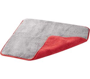Panno in microfibra premium WALSER EXPERT, circa 48 x 42 cm, per auto e casa – **Articolo di seconda scelta (B-Ware) – controllato** – Rosso/Grigio