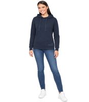 Sweat à capuche pour femme KangaROOS – Sweat à capuche au look sportif, doté d'une capuche et d'un cordon de serrage, en bleu foncé / bleu marine