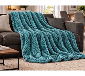 220x240cm Coperta Morbida in 100% Poliestere Microfibra – Plaid Accogliente per Soggiorno, Divano e Letto Verde turchese