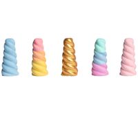 5 Stück folia Kreide - Unicorn Sidewalk Chalk im Horn Design - Einhorn Kreide für Kinder **B-Ware – geprüft** in Bunt