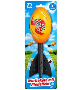 Cohete lanzable DUSSAL con efecto silbador – Juego de lanzamiento al aire libre para niños a partir de 3 años **Producto de segunda categoría (B-Ware) – revisado** Naranja/Amarillo