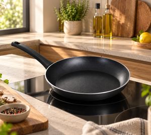 Ø20cm Sartén BERNDES ONYX de Aluminio, Revestimiento Antiadherente GREBLON de Alta Calidad para Todo Tipo de Cocinas incl. Inducción, Sartén Versátil con Mango Largo **Producto de segunda selección – probado** Negro