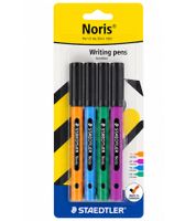 STAEDTLER Noris Fineliner 4-Piece Set – 0.6 mm – Pens in 4 Colors – 307-S BK4 **B-Stock – Inspected** Multicolored