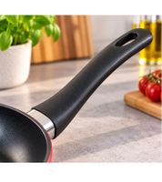 Sartén Krüger Ø 20 cm – Sartén de aluminio de alta calidad con revestimiento antiadherente, apta para inducción, **Producto de segunda categoría (B-Ware) – revisado** Rojo/Negro
