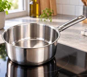 Ø16cm Cazo de Acero Inoxidable máx. 1,25L para la Cocina **Producto de segunda selección – probado** Plata