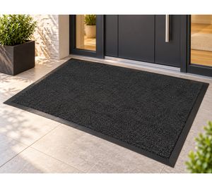 Felpudo andiamo Turin (80 x 120 cm) para interiores y exteriores – Color negro – **Producto de segunda categoría (revisado)**