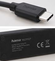 Adaptador multipuerto USB-C 5 en 1 de Hama – Hub USB-C con HDMI 4K, USB-C Power Delivery y 3 puertos USB-A **Producto reacondicionado (B-Ware) – verificado** Negro