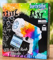Bubbles LED Bubble Gun – Bubble Rush Blaster with Light Effects – Includes 85 ml Bubble Solution & Batteries **B-Stock – Inspected** Colorful