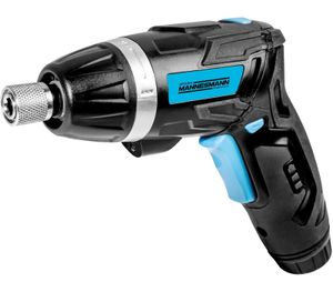 30-Piece Cordless Screwdriver Set by Brüder Mannesmann, includes LED work light & screws **B-stock – inspected** M17736 Black/Blue