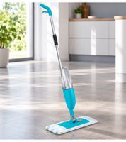 Paul Koch Spray Mop – Practical floor mop with a built-in spray function, featuring a washable pad for smooth floors and thorough damp cleaning **B-Stock – Inspected** Turquoise/Gray