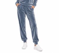 Pantalones de tejido suave para mujer, tipo *lounge* y con bolsillos, ideales para días de relax – Pantalones de estilo *jogger* en color Azul