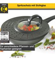 KRÜGER Tokio Non-Stick Universal Splatter Guard with Viewing Window for Pans and Pots (Ø 20, 24, and 28 cm) – **B-Stock (Outlet Item) – Inspected** – Black