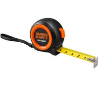 HAMMERSCHMITT 5-meter steel measuring tape with a convenient belt clip **B-stock – inspected** P8-HS-5STM2 in black/orange