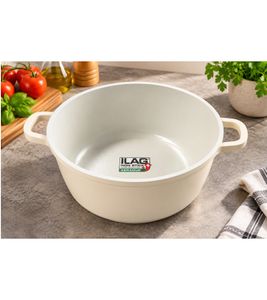 Olla de Ø 20 cm con revestimiento antiadherente de alta calidad ILAG XERADUR 3 – **Producto de segunda categoría (B-Ware) – revisado** – Color: Blanco