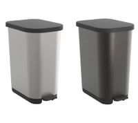 35L Rotho RIBO Pedal Bin for 25–40L Bin Bags with Foot Pedal, Soft-Close & Adjustable Bag Holder **B-Grade – tested** in Light Grey or Dark Grey