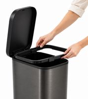 35L Rotho RIBO Pedal Bin for 25–40L Bin Bags with Foot Pedal, Soft-Close & Adjustable Bag Holder **B-Grade – tested** in Light Grey or Dark Grey