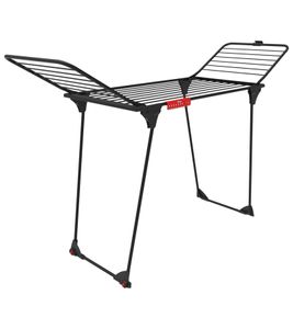 Vileda KING Clothes Airer, 20m Drying Space, Wing-Style, XXL Lines, Foldable, with Wheels – B-Stock (Inspected) – Grey