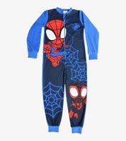 MARVEL Spider-Man One-Piece Pajama Set for Boys – Spider-Man Themed Sleepwear/Loungewear – Blue/Red