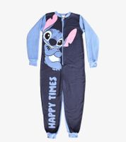 Disney Lilo & Stitch Jumpsuit-Style Pajama Set for Girls – Stitch-Themed Loungewear/Sleepwear (Blue/Pink)