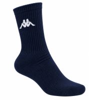 Lot de 10 paires de chaussettes de sport Kappa – Chaussettes type tennis en coton avec logo – Noir/Bleu foncé