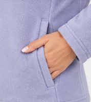 Giacca in pile da donna MAUI SPORTS – modello avvolgente con zip e maniche lunghe – color lavanda/lilla