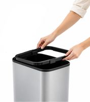 35L Rotho RIBO Mülleimer ohne Deckel für 25–40L Müllbeutel mit verstellbarem Beutelhalter **B-Ware – geprüft** in Hellgrau oder Dunkelgrau